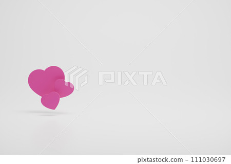 Various heart shapes to convey love with your heart for a happy Valentine's Day. 111030697