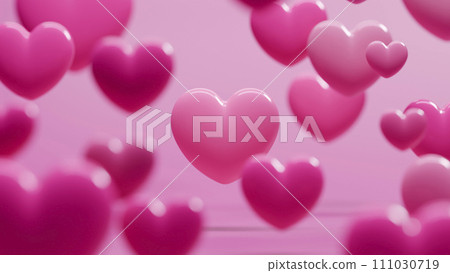 Various heart shapes to convey love with your heart for a happy Valentine's Day. 111030719
