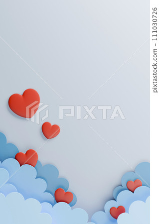Various heart shapes to convey love with your heart for a happy Valentine's Day. 111030726