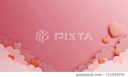 Various heart shapes to convey love with your heart for a happy Valentine's Day. 111030747