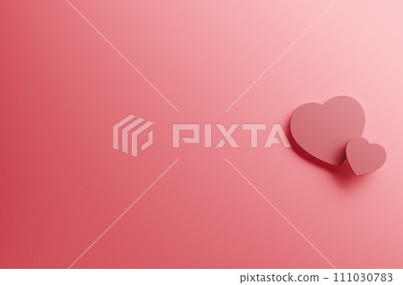 Various heart shapes to convey love with your heart for a happy Valentine's Day. 111030783