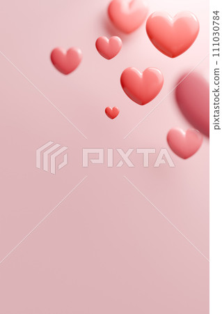 Various heart shapes to convey love with your heart for a happy Valentine's Day. 111030784