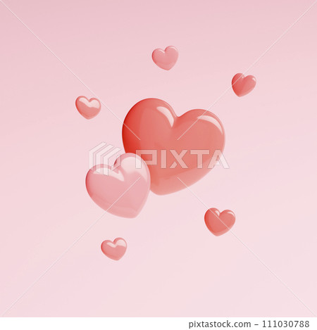 Various heart shapes to convey love with your heart for a happy Valentine's Day. 111030788