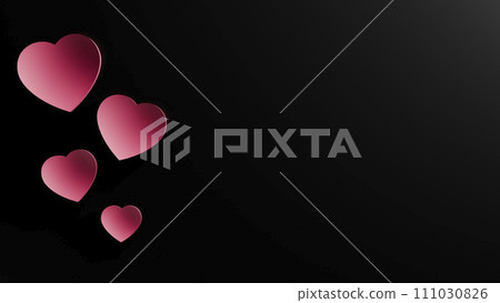 Various heart shapes to convey love with your heart for a happy Valentine's Day. 111030826