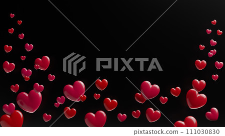 Various heart shapes to convey love with your heart for a happy Valentine's Day. 111030830