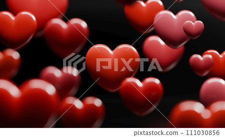 Various heart shapes to convey love with your heart for a happy Valentine's Day. 111030856