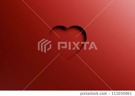 Various heart shapes to convey love with your heart for a happy Valentine's Day. 111030861