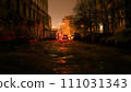 A horror street in the city at the night  111031343