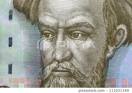 Marko Marulic a closeup portrait from Croatian money 111031349