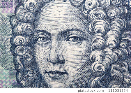 Ivan Gundulic a closeup portrait from Croatian money Ivan Gundulic a closeup portrait from Croatian money 111031354