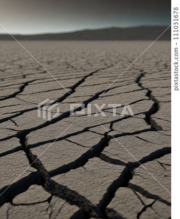 乾燥、破裂和貧瘠的土地(AI 產生的圖像) 乾燥、破裂和貧瘠的土地(AI 產生的圖像) 111031678