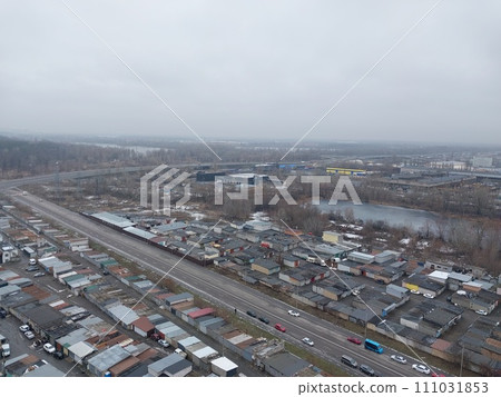 Panoramic view of the city from a high-rise building Panoramic view of the city from a high-rise building 111031853