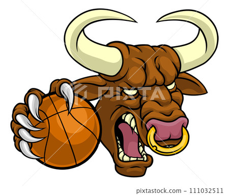 Bull Minotaur Longhorn Cow Basketball Mascot Bull Minotaur Longhorn Cow Basketball Mascot 111032511