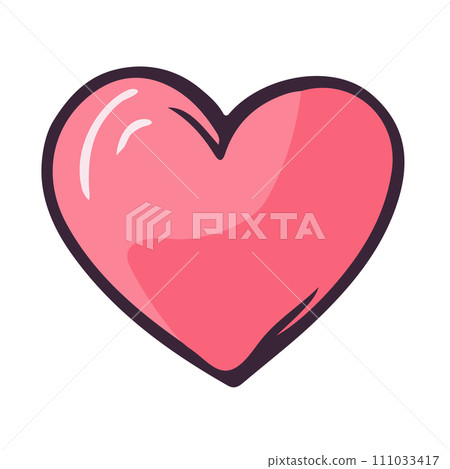 Sketch heart isolated on white background. Hand drawn love heart. Vector illustration for any design. 111033417
