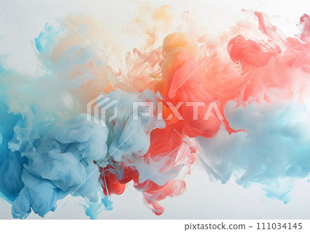 Colorful Ink Clouds in Water, AI Generated Colorful Ink Clouds in Water, AI Generated 111034145