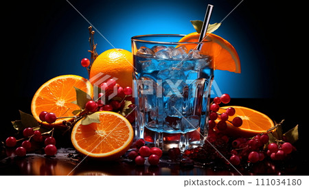 Refreshing Cocktail with Citrus and Berries, AI Generated Refreshing Cocktail with Citrus and Berries, AI Generated 111034180