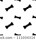 Bow tie, seamless pattern, vector. 111034314