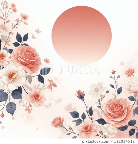 美麗的花框架 111034512