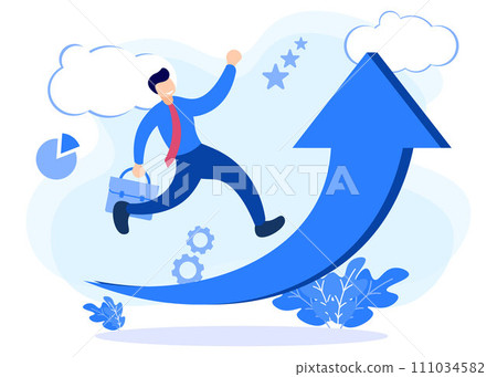 Illustration vector graphic cartoon character of business career 111034582