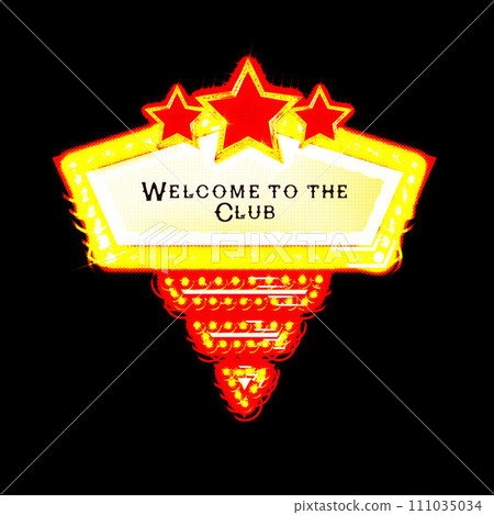 Frame with glowing shiny LED light bulbs 111035034