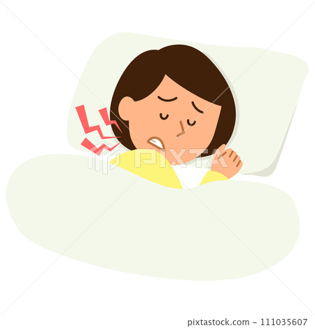 Woman grinding her teeth 1 111035607