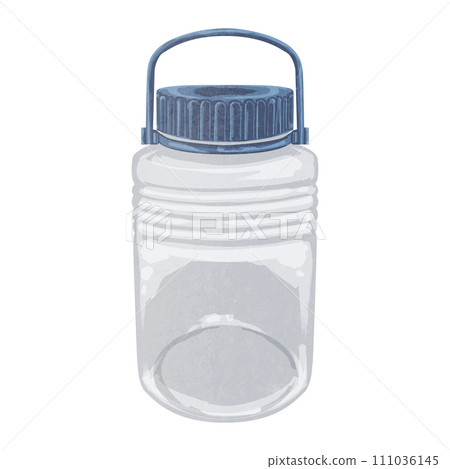 Hand drawn watercolor style illustration of storage jar Hand drawn watercolor style illustration of storage jar 111036145