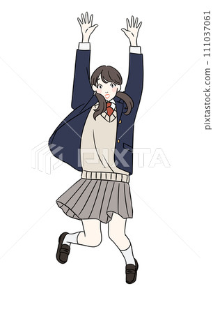 高中女生跳躍 111037061