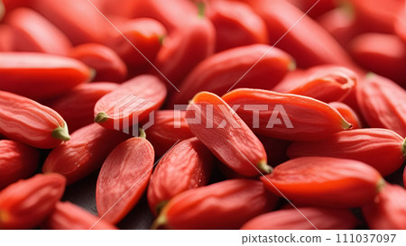 AI-generated content. Background of dried goji berries AI-generated content. Background of dried goji berries 111037097