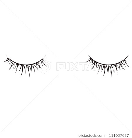 Vector illustration of false eyelashes 111037627