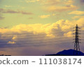 Beautiful sunset sky 111038174