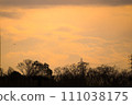 Beautiful sunset sky 111038175