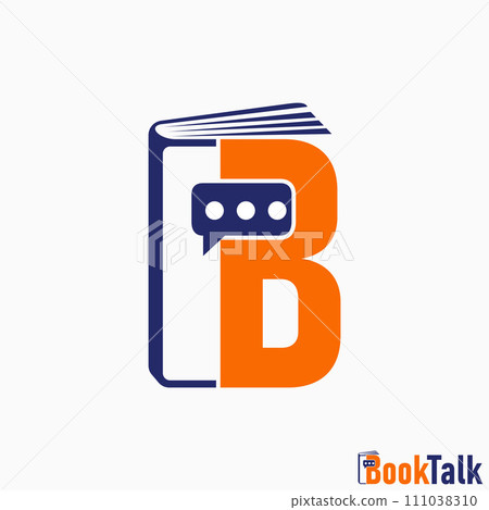 Logo design graphic concept creative abstract premium stock vector unique letter initial B font with thick book. Related monogram typography education 111038310