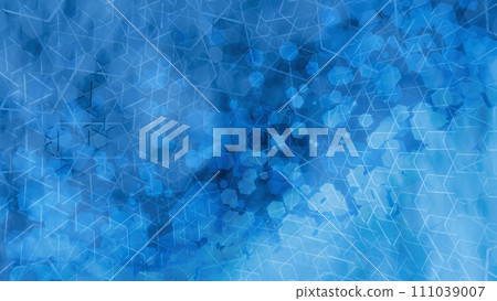 hexagon blue geometric design aqua shapes and smoke for cover page background nebulas abstract 3D illustration hexagon blue geometric design aqua shapes and smoke for cover page background nebulas abstract 3D illustration 111039007