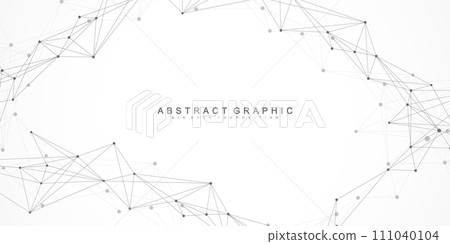 Global network connection banner design template. Header social network communication in the global business concept. Big data visualization. Internet technology 111040104