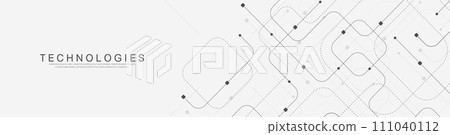 Abstract background with technology circuit board texture. Modern electronic motherboard texture. Engineering and communication concept for header, web banner, website, presentation. 111040112