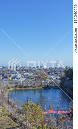 [千葉縣] 茂原公園（弁天湖）和茂原冬季的街景 111040966