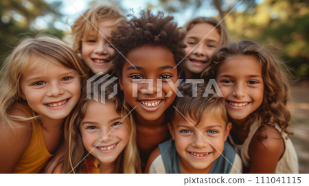 Smiling children of various races Smiling children of various races 111041115