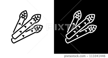 Specified vegetable asparagus icon Specified vegetable asparagus icon 111041446