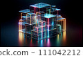 Neon glass cube art [AI] 111042212