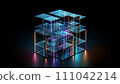 Neon glass cube art [AI] 111042214