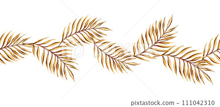 Watercolor seamless border with date palm branch illustration isolated on background. Botanical frame, template, wedding and Ramadan Kareem or Eid Al Adha 2024 hand drawn decor. For designers, prints, Watercolor seamless border with date palm branch illustration isolated on background. Botanical frame, template, wedding and Ramadan Kareem or Eid Al Adha 2024 hand drawn decor. For designers, prints, 111042310