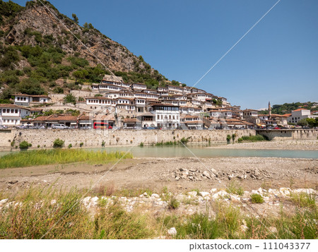 Berat Albania historical centre from the River Osum Berat Albania historical centre from the River Osum 111043377