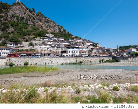 Berat Albania historical centre from the River Osum Berat Albania historical centre from the River Osum 111043382