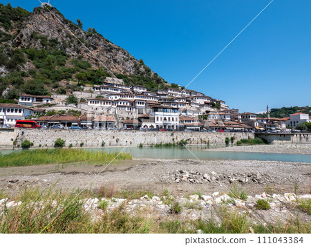 Berat Albania historical centre from the River Osum Berat Albania historical centre from the River Osum 111043384