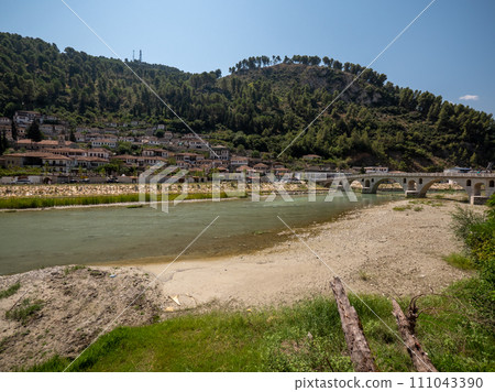 Berat Albania historical centre from the River Osum Berat Albania historical centre from the River Osum 111043390