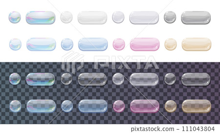 Transparent cute game UI icon material set Transparent cute game UI icon material set 111043804