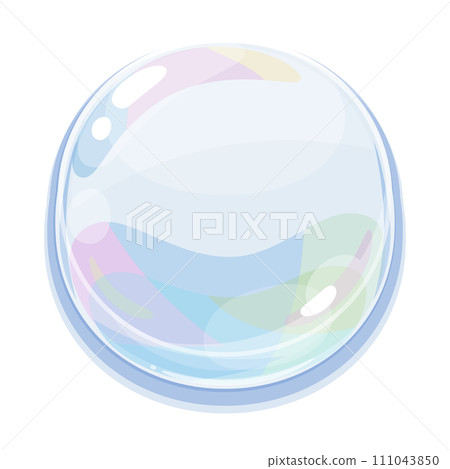 Transparent cute button material like soap bubbles 111043850