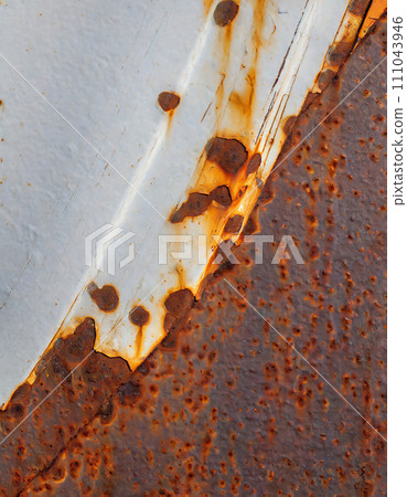 Background image of the surface of a rusted iron plate (AI generated image) 111043946