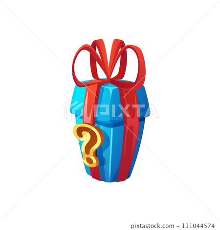 Gift box icon, game design element, vector illustration isolated on white 111044574