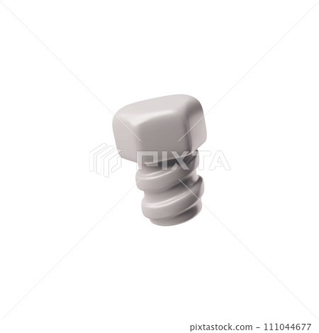 Realistic steel screw 3D style, vector illustration Realistic steel screw 3D style, vector illustration 111044677
